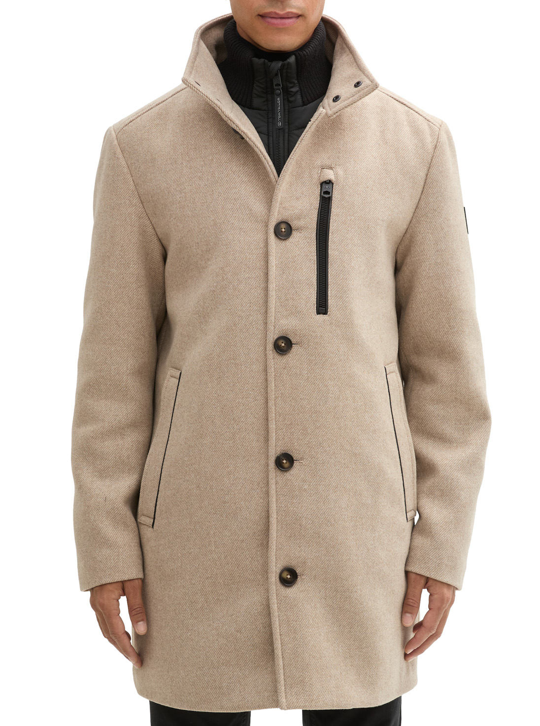 Tom Tailor Wollen Mantel Heren - 1043708 - Afbeelding 1
