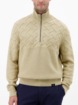LERROS Katoenen Half-zip Trui - 25O5440