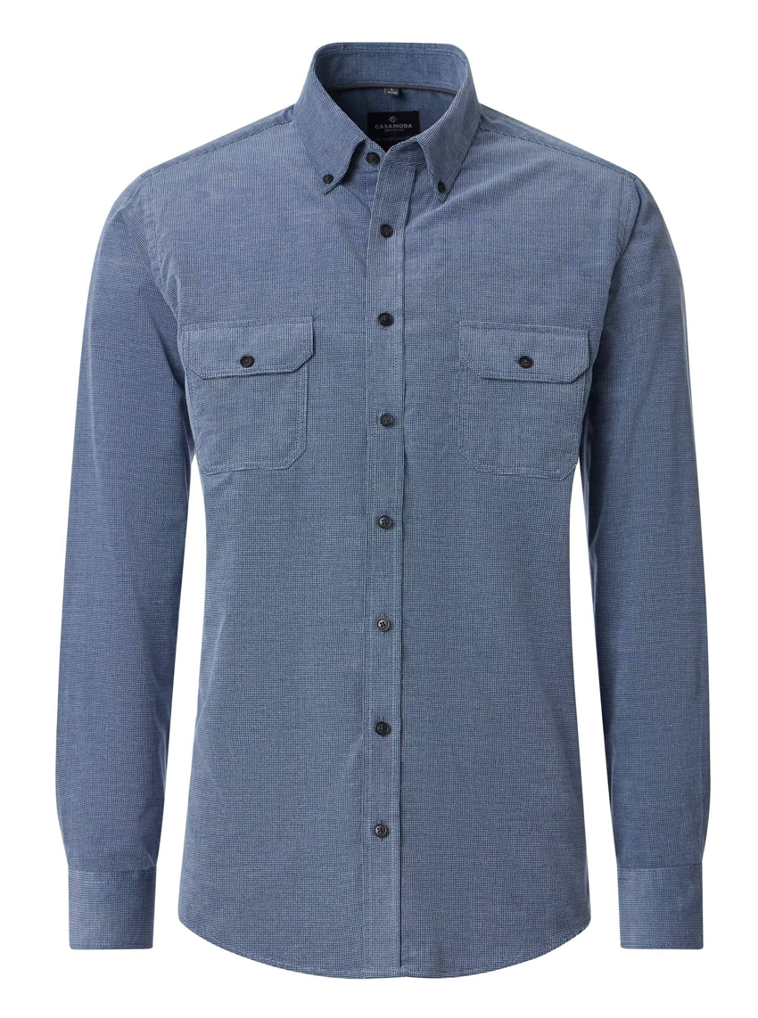Casa Moda Blauw Overhemd - 126132040
