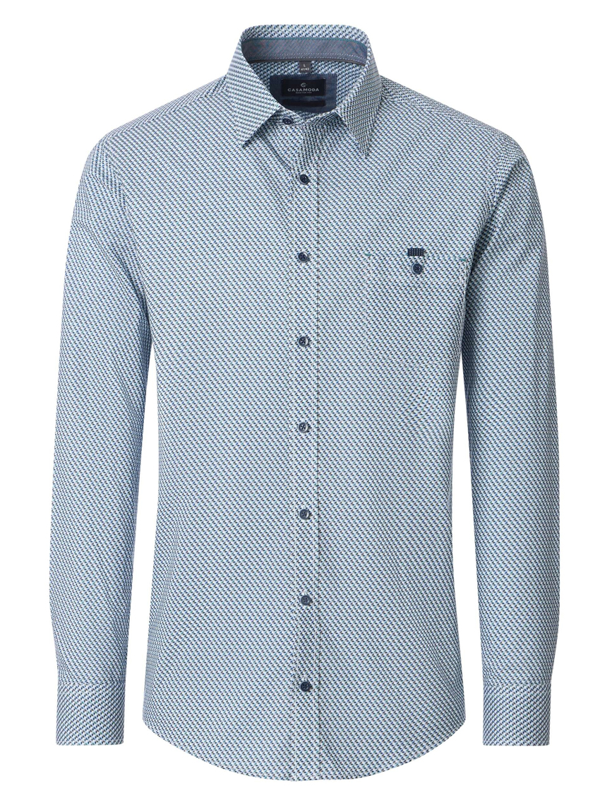 Casa Moda Blauw Overhemd met print - 126132130