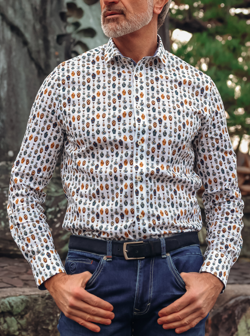 A Fish Named Fred Lange mouw Shirt - 34.016 Vase - Afbeelding 3