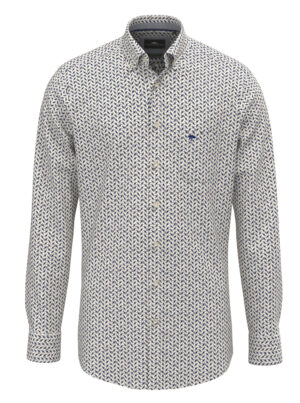 Fynch Hatton Heren Overhemd met Print - 1608-8660