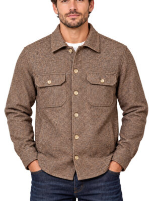 Dutch Bastard Bruin Gemeleerd Overshirt - 2083