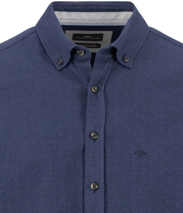 Fynch Hatton Blauw Overhemd - 1610-8870 - Afbeelding 2