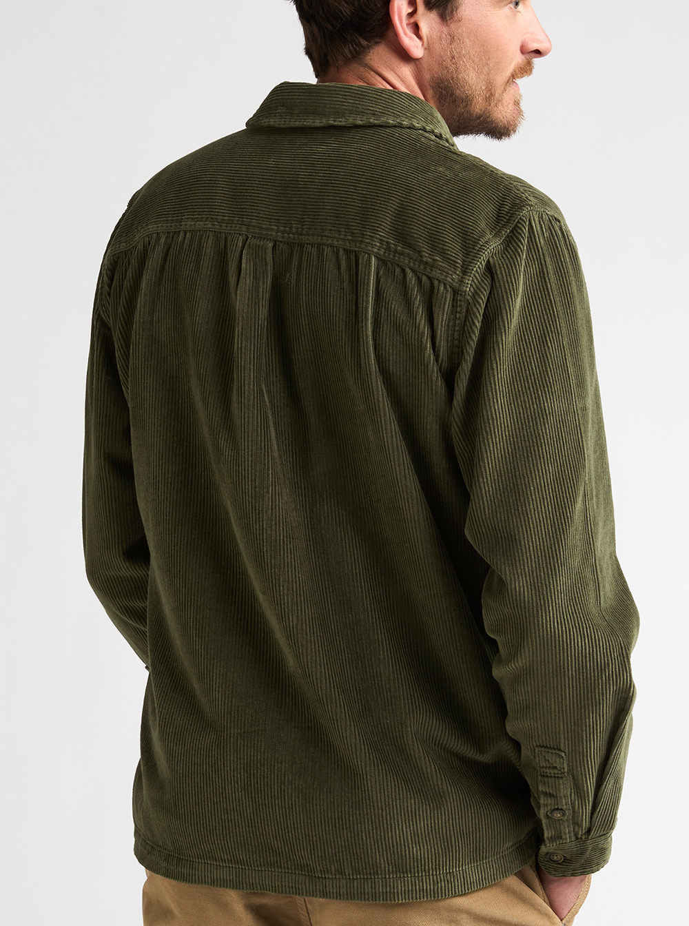 Petrol Industries Army Corduroy Overshirt - M-3060-SIL422