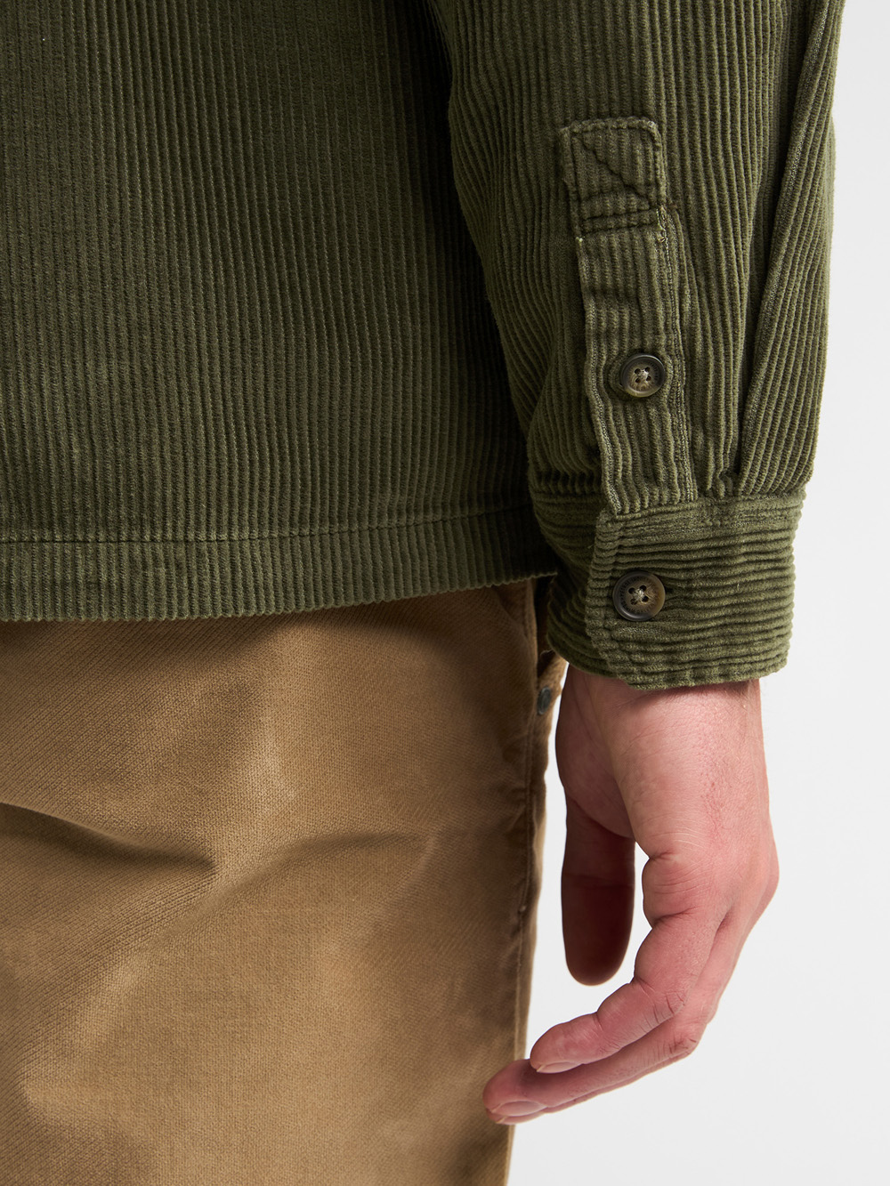 Petrol Industries Army Corduroy Overshirt - M-3060-SIL422
