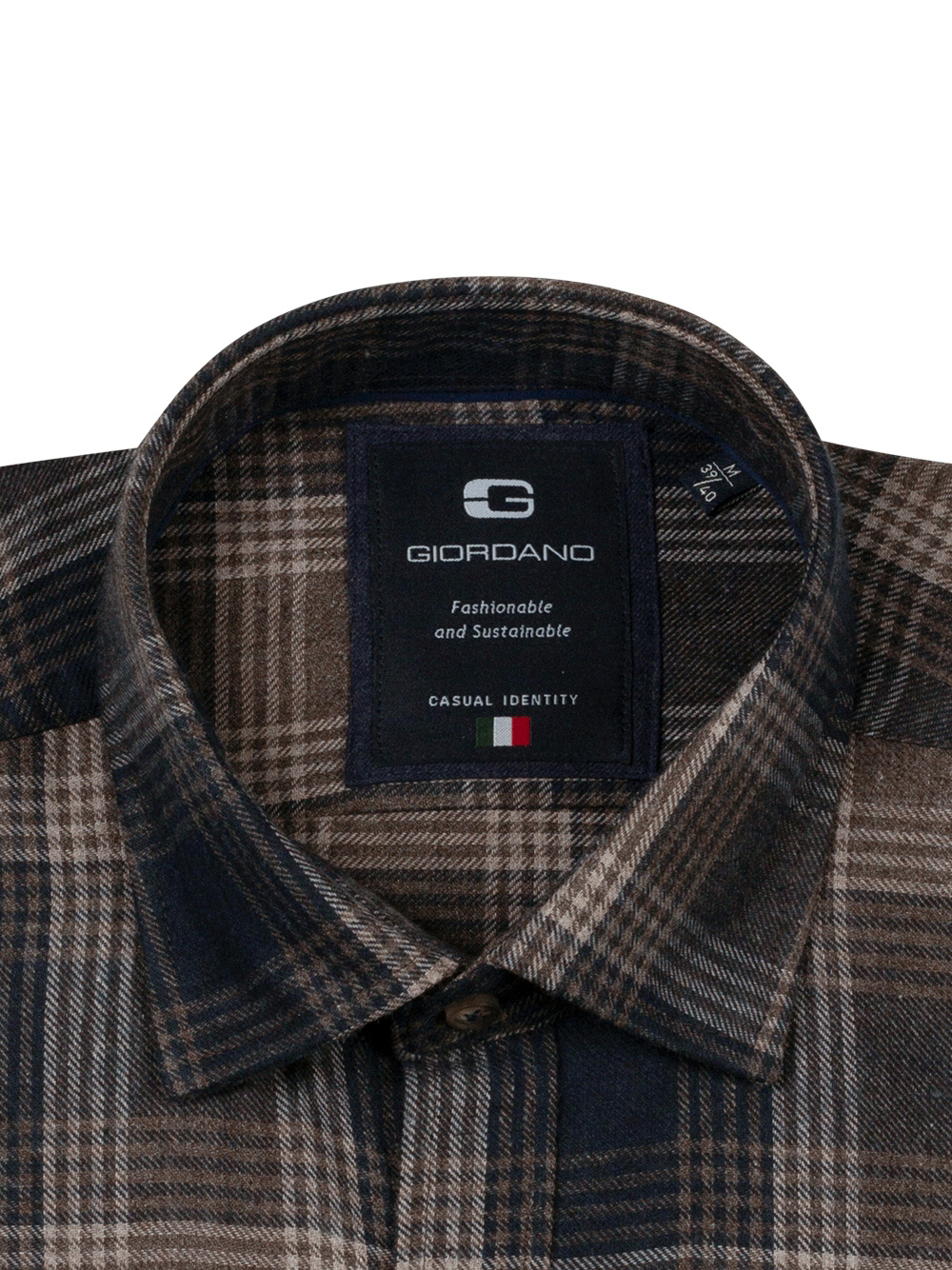 Giordano Row Twill Geruit Overhemd - 627302 - Afbeelding 2