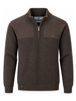 Fellows United Bruine Half-zip Trui - 62.1116