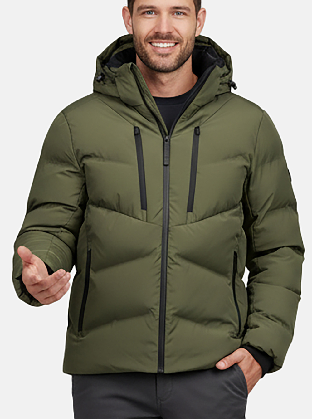 Cars Jeans Winterjas - Ylan Nylon Olive - Afbeelding 4