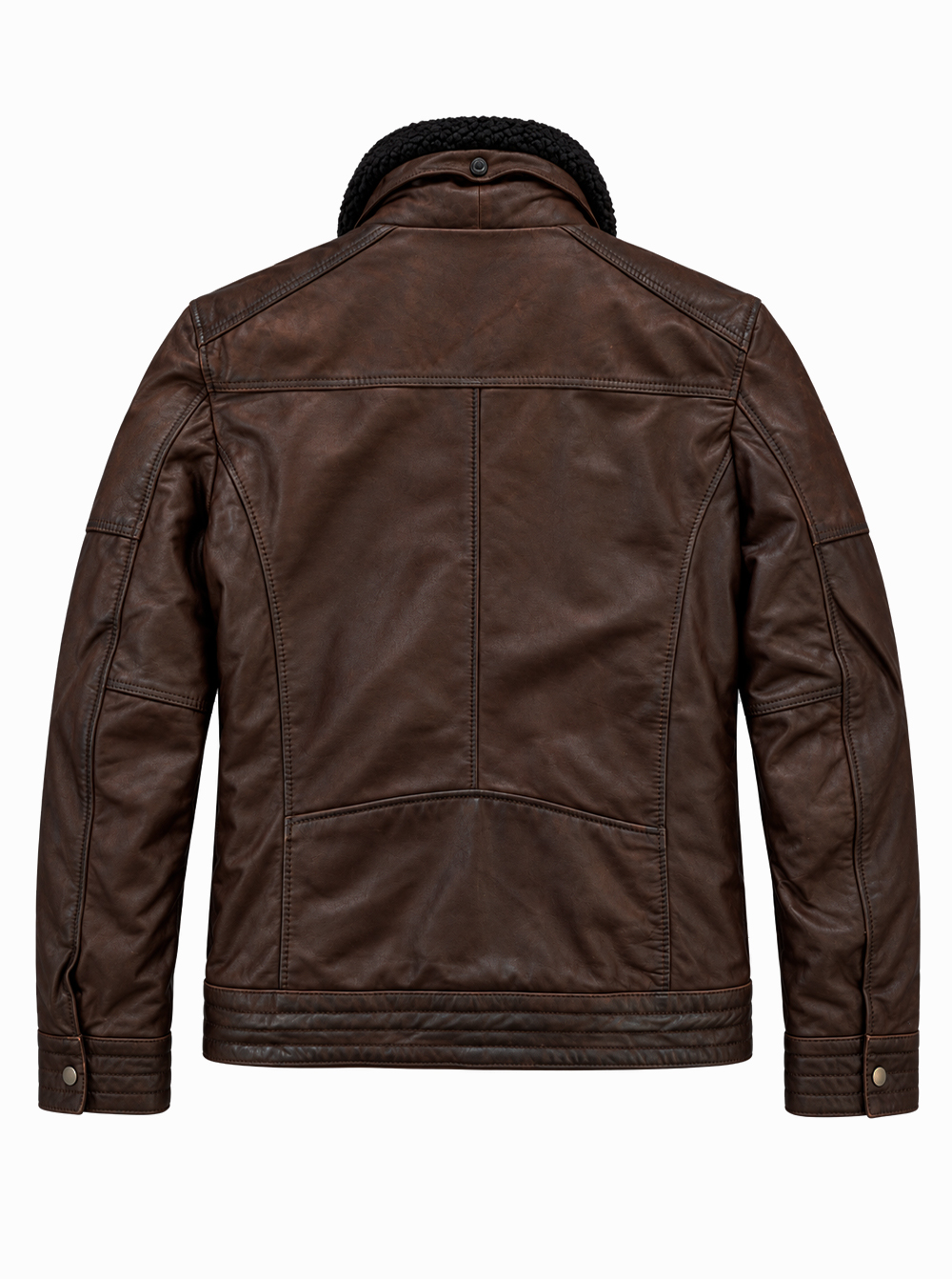 Dekkers Bruin Lederen Pilotjack - Jeff Nubuck - Afbeelding 2