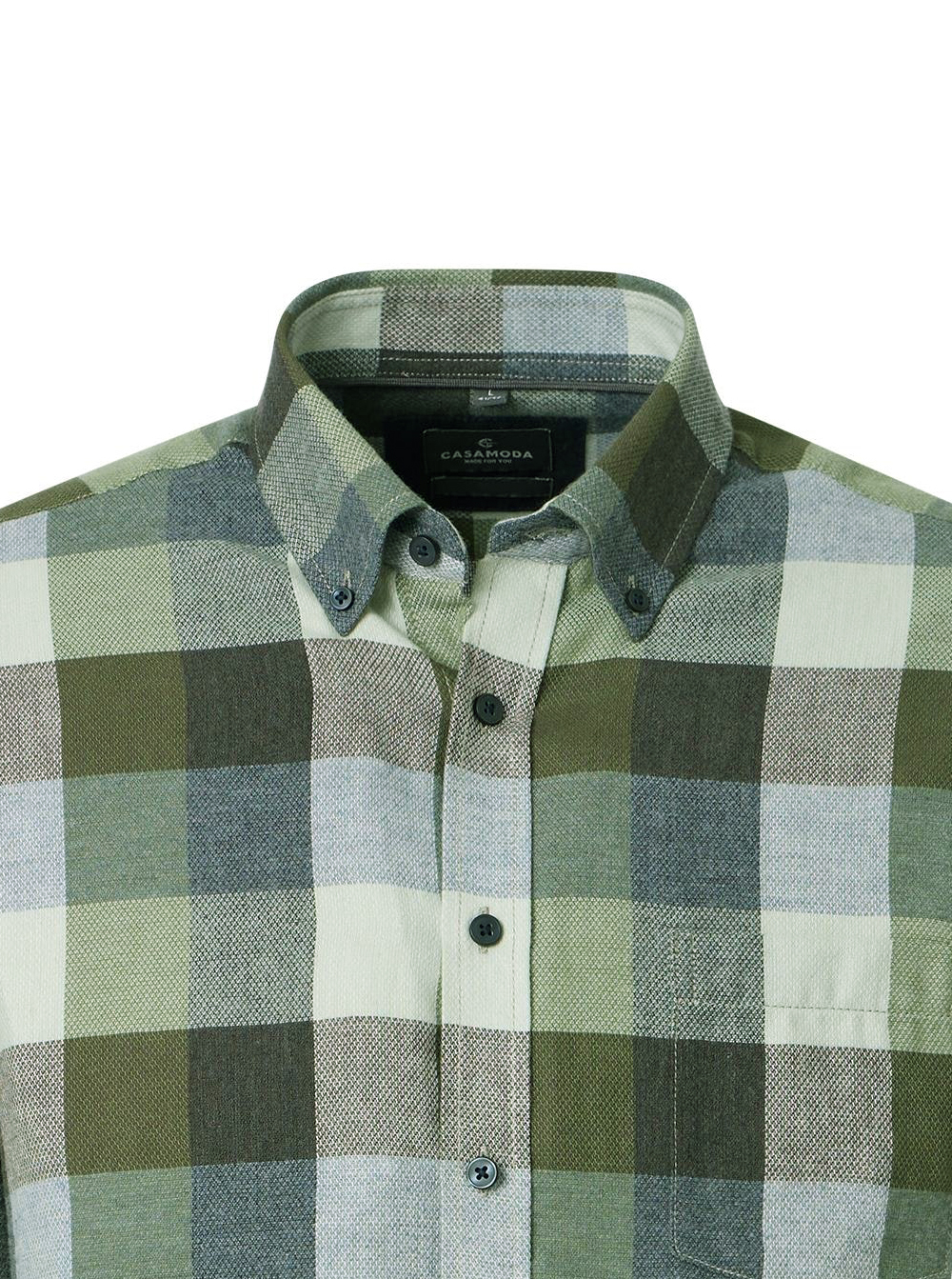 Casa Moda Groen Geruit Overhemd - 126132370 - Afbeelding 2