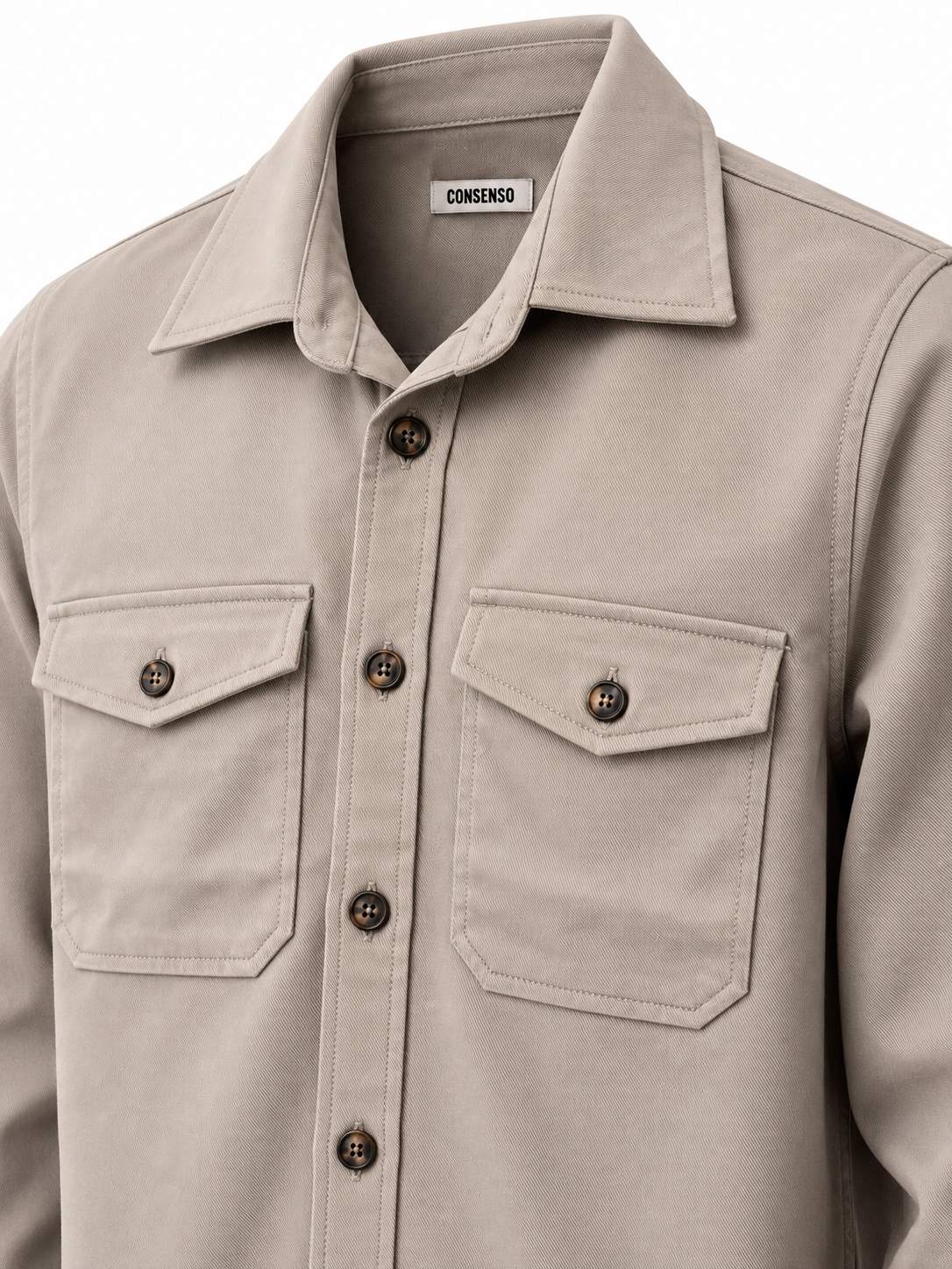 Conseno Zandkleurig Overshirt - 7135-726 - Afbeelding 2