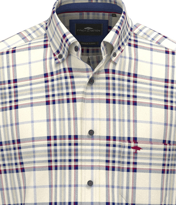 Fynch Hatton Flanel Geruit Overhemd - 1611-8850 - Afbeelding 2