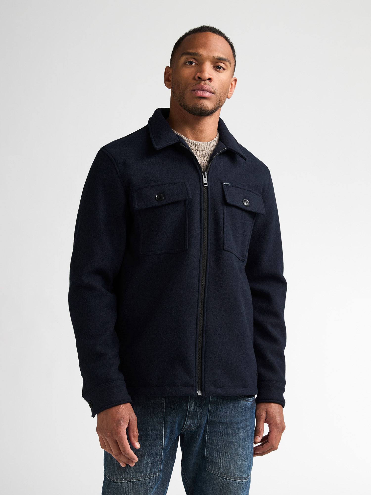 Petrol Industries Wol-look Overshirt - M-3060-SIL418 - Afbeelding 2
