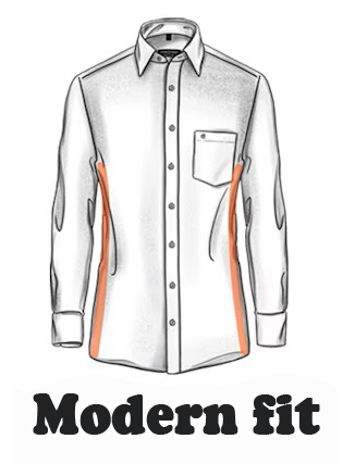 Overhemden Modern fit Pasvorm
