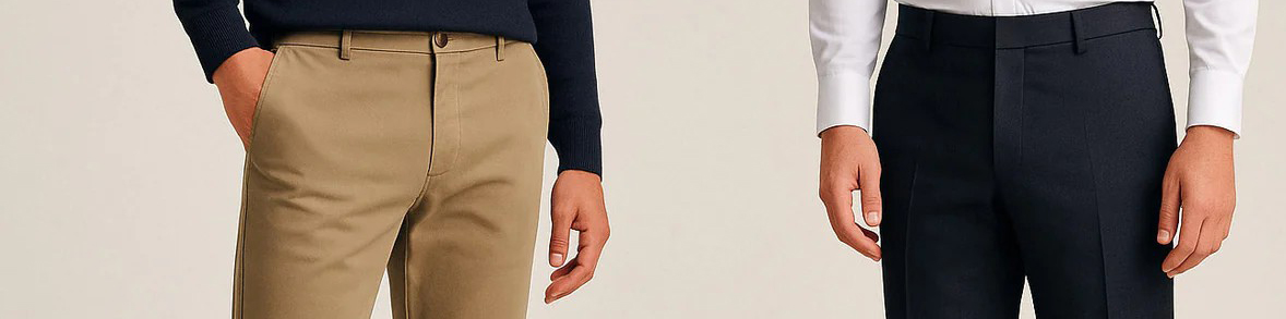 Heren jeans, chino of pantalon