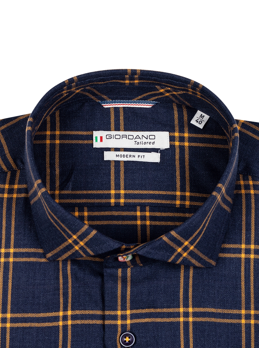 Giordano Blauw Geruit Tailored Overhemd - 327828