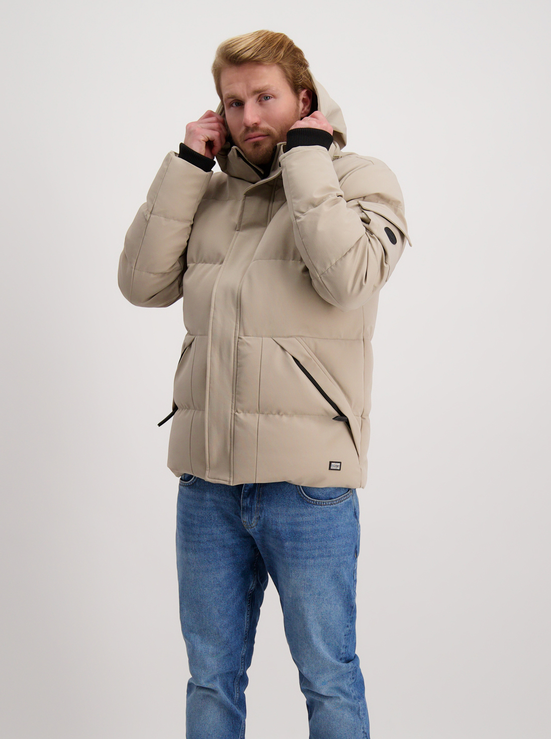 Cars Jeans Heren Zandkleurige Winterjas Camden