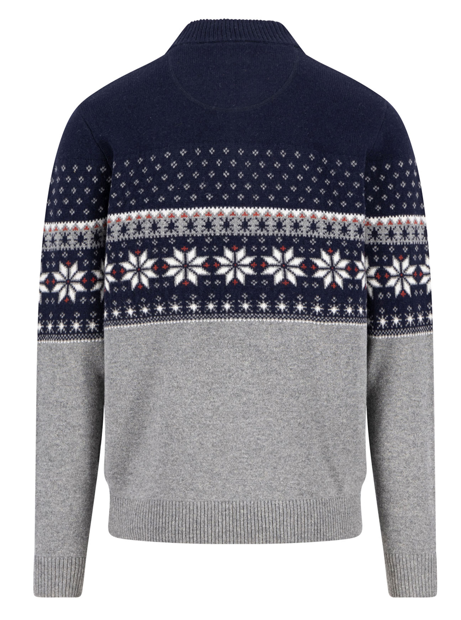 Fynch Hatton Half Zip Wollen Schipperstrui - 1510-308