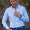 NZA Blauw Katoenen Heren Shirt - 26AN541 - Thumbnail Image 2