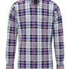 Fynch Hatton Casual Blauw Geruit Overhemd - 1512-8110 - Thumbnail Image 1