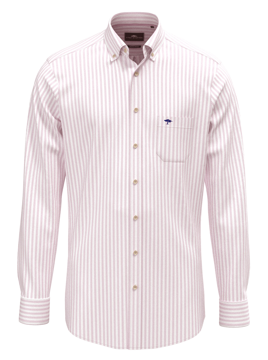 Fynch Hatton Roze Gestreept Overhemd - 1613-8440