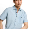 Tom Tailor Lichtblauw Jacquard Shirt - 1050941 - Thumbnail Image 2