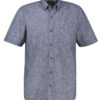 LERROS Blauw Gemeleerd Overhemd Korte mouw - 2662461 - Thumbnail Image 1