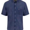 Fynch Hatton Effen donkerblauw Overhemd - 1605-7001 - Thumbnail Image 1